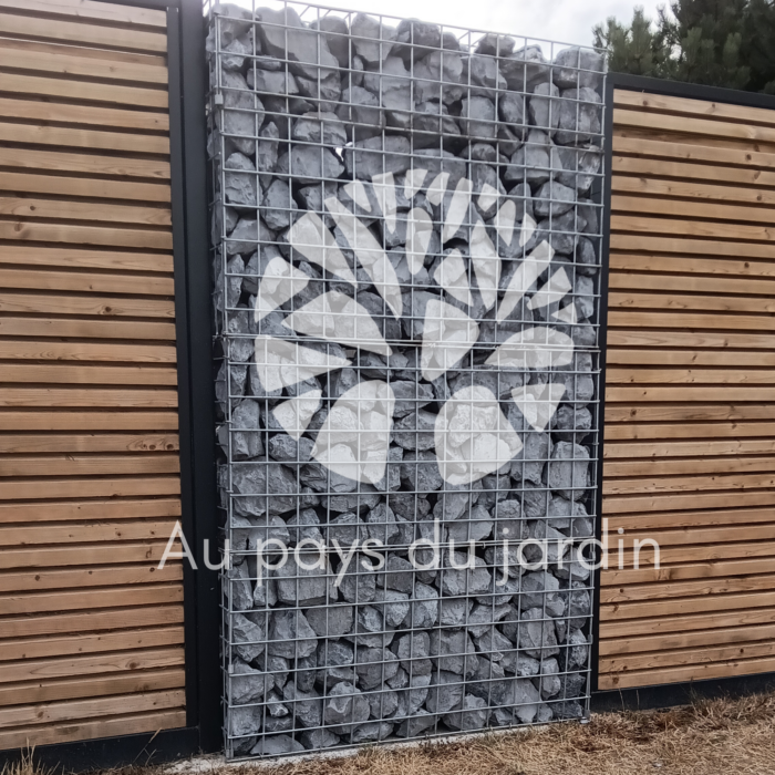 Pierre à gabion noir veinée