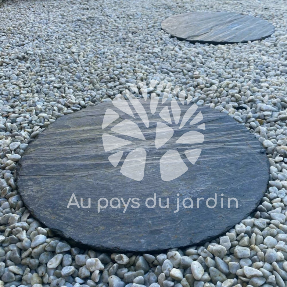 Pas japonais ronds en ardoise